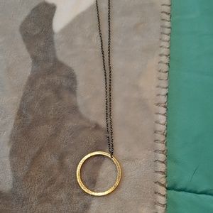 Necklace with gold circle